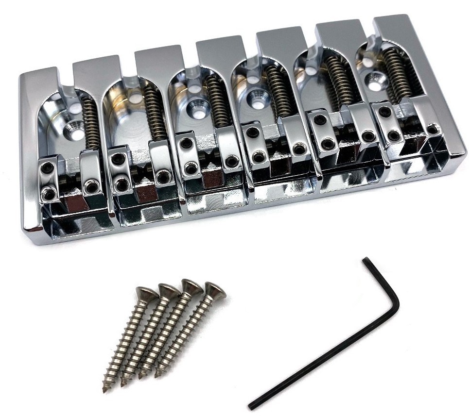 Hipshot 6 String A Style Bass Bridge 18mm (708") 5A600BC-708 Chrome